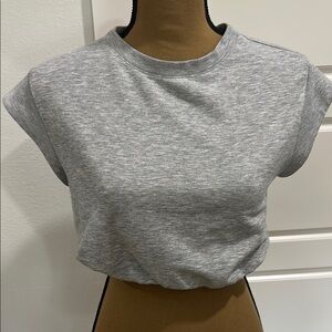 ALO Yoga Light Gray Women's Crop Top